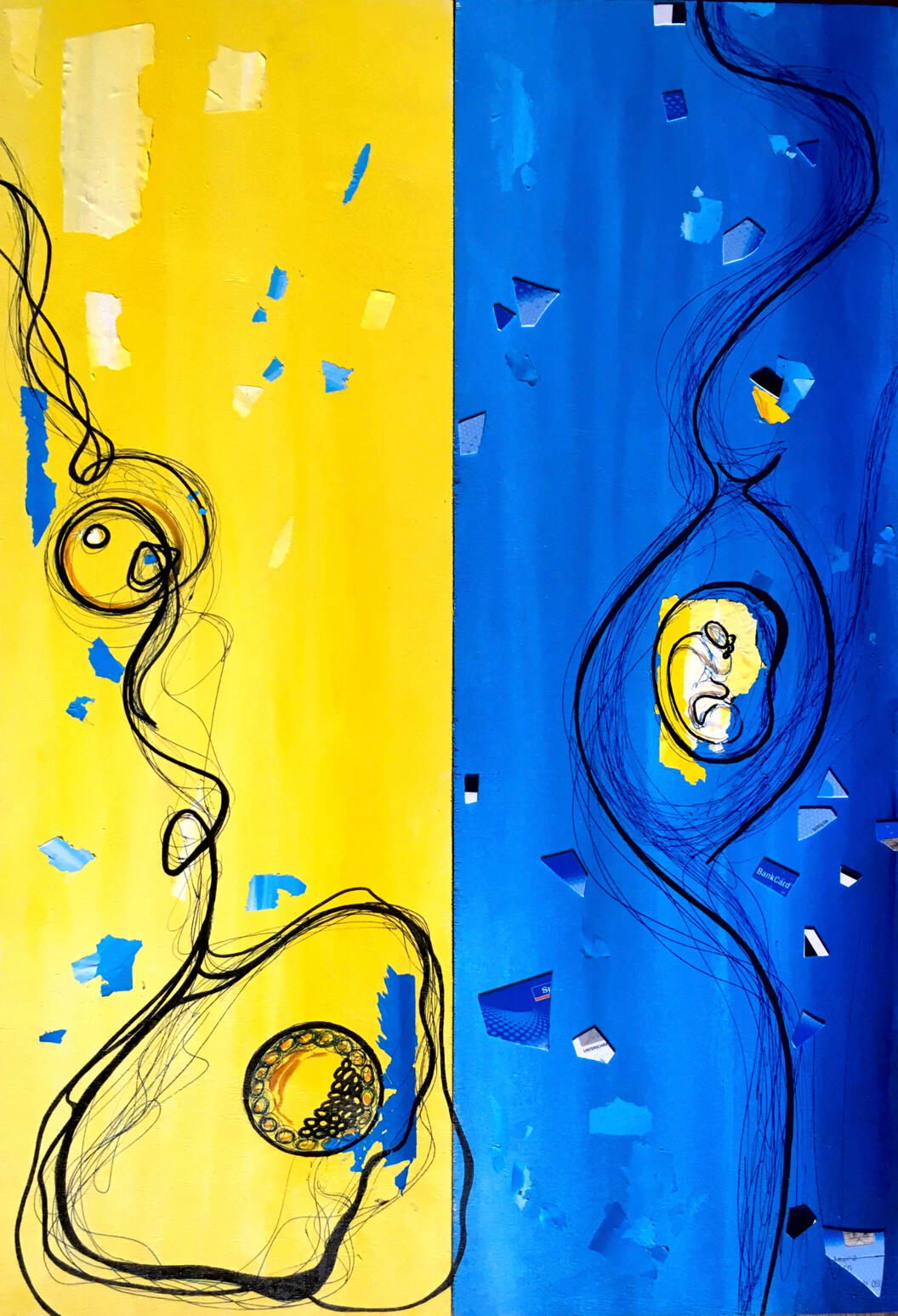 'Contact' Diptych Collage