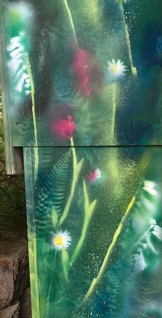 'PNW Summer' Eco-print Outdooor Mural on Wood